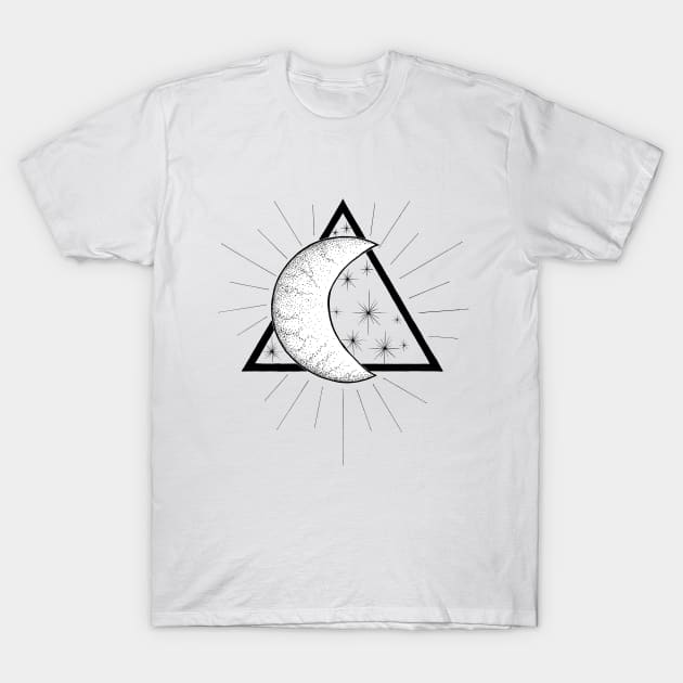 Moon and Star T-Shirt by LeighsDesigns